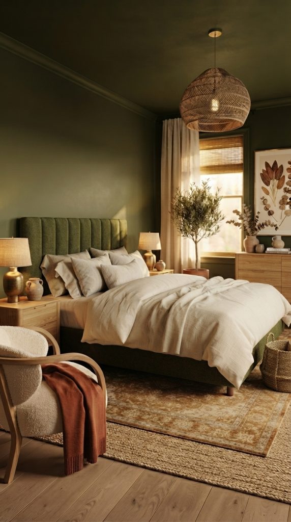 Earthy Olive Green Retreat