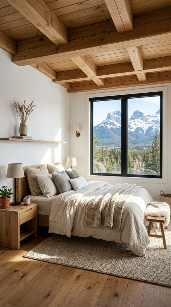 Exposed Wooden Ceiling Beams
