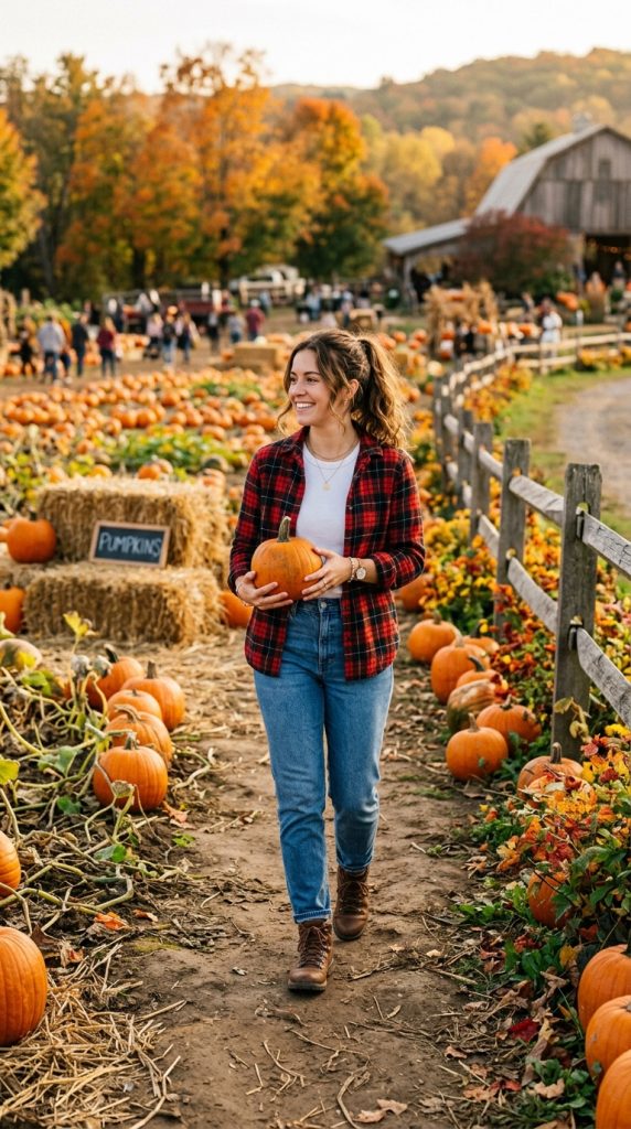 Flannel Shirt with Blue Jeans