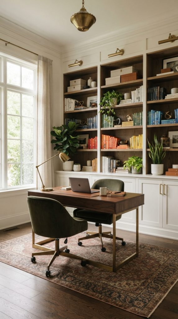 Home Office Built In Shelves
