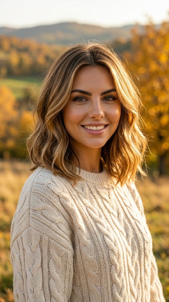 Honey Blonde Balayage Lob