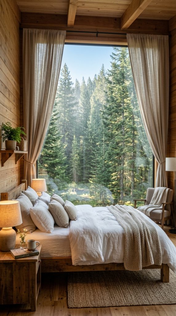 Large Windows With Forest Views