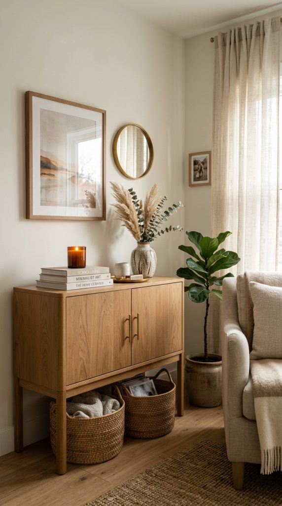 Living Room Decorative Storage Corner