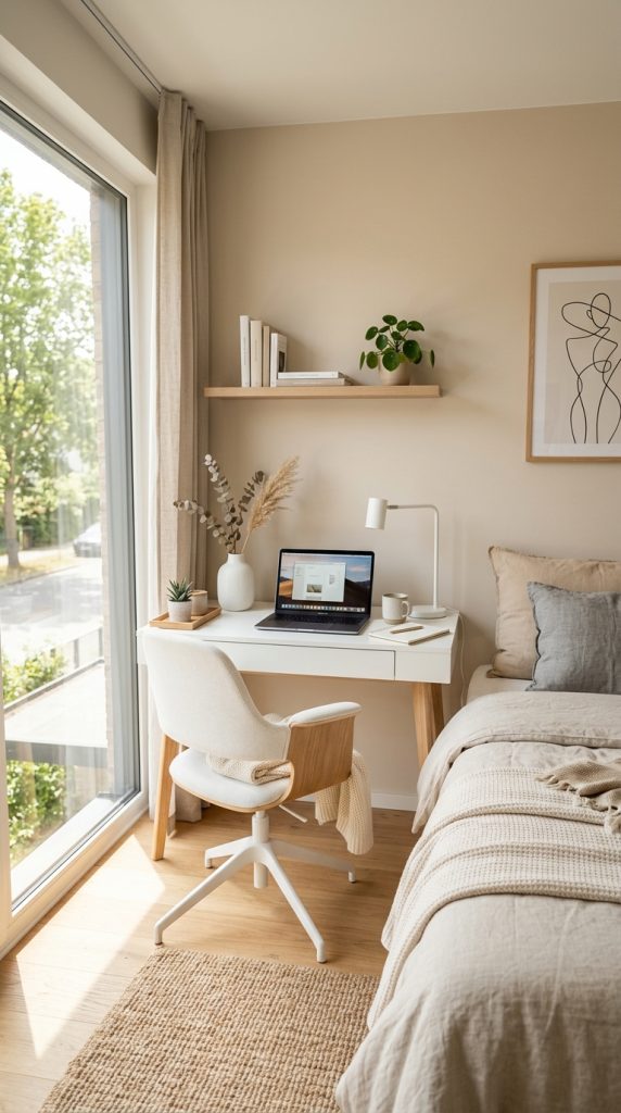 Minimalist White Desk