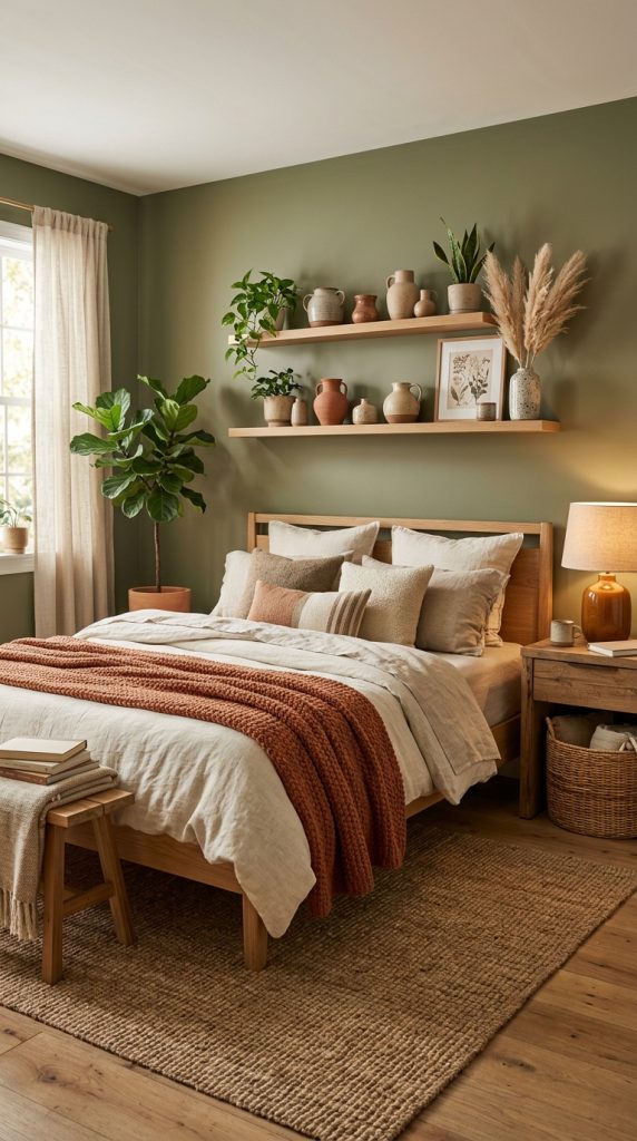 Olive Green Nature-Inspired Space
