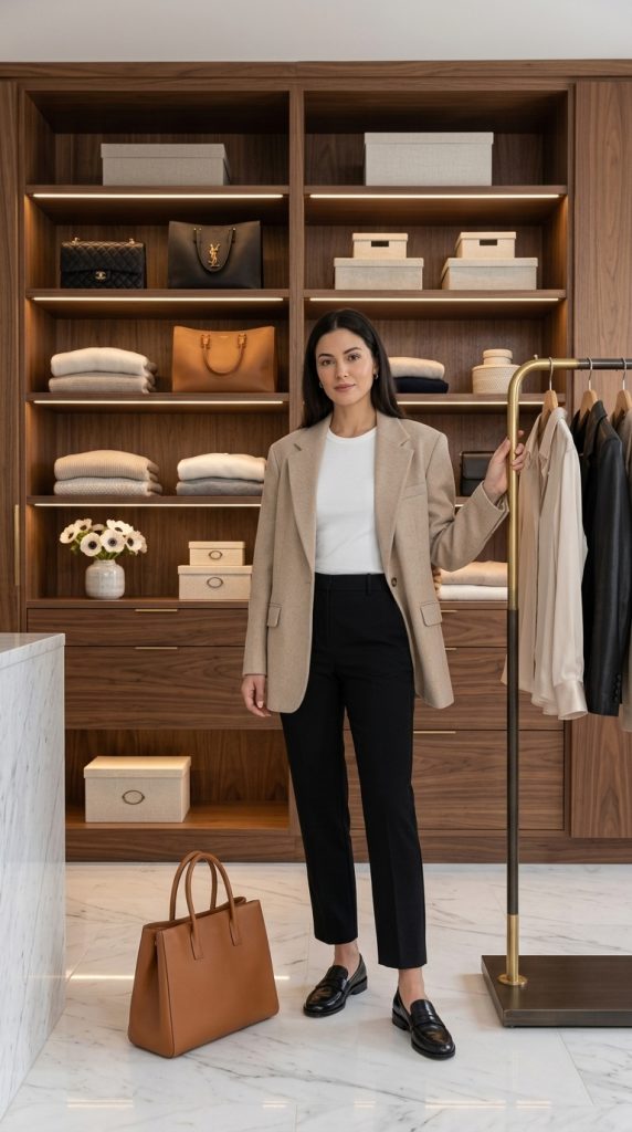 Oversized Blazer With Basic Tee