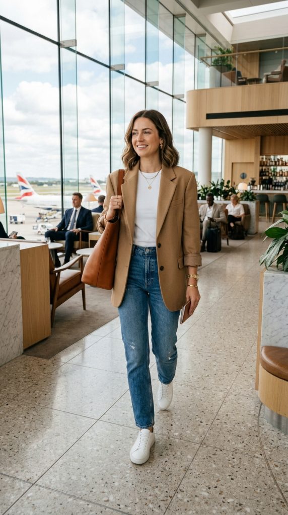 Oversized Blazer With Straight Leg Jeans