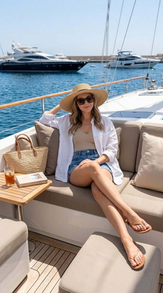 Oversized Button-Up as a Swim Cover-Up