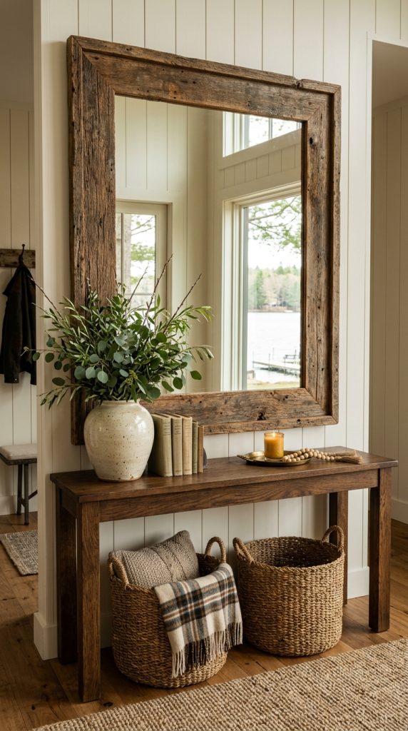 Oversized Rustic Mirror