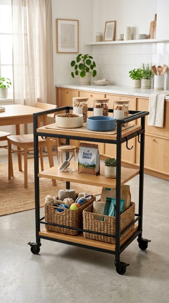 Portable Rolling Feeding Cart