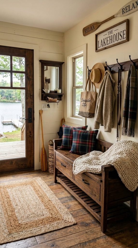 Rustic Bench with Storage