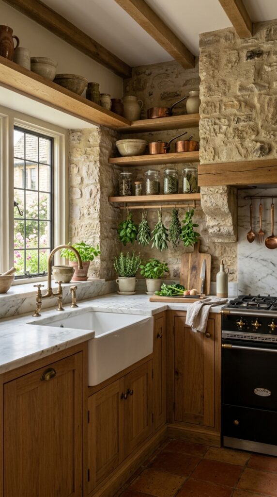 Rustic Stone Backsplash