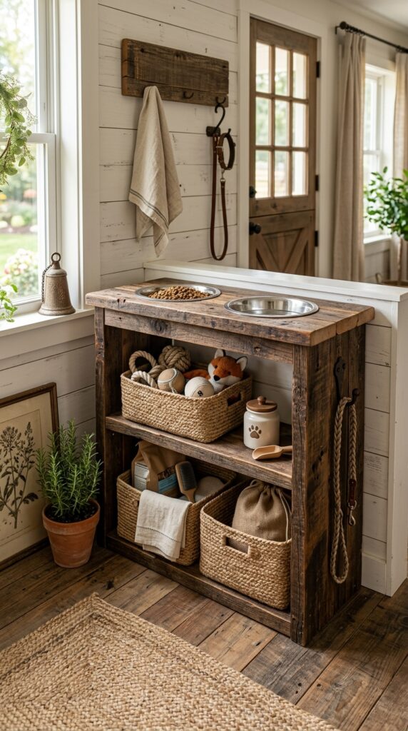 Rustic Wooden Crate Station