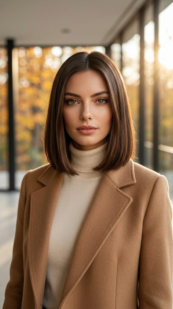 Sleek Straight Mid-Length Cut