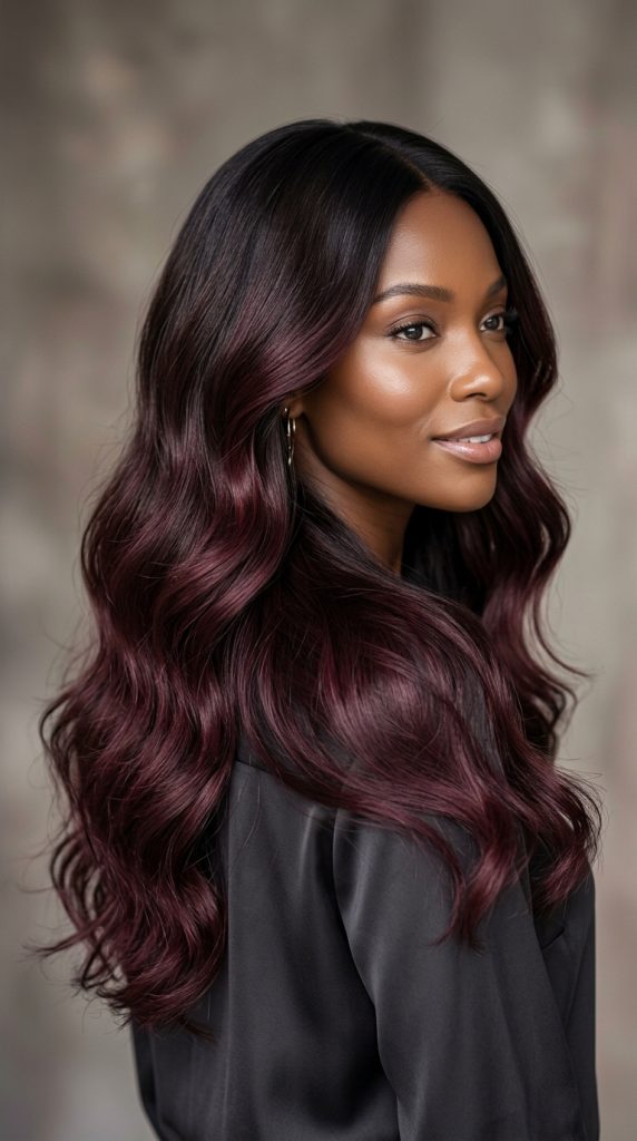 Smoky Red Brown Ombre