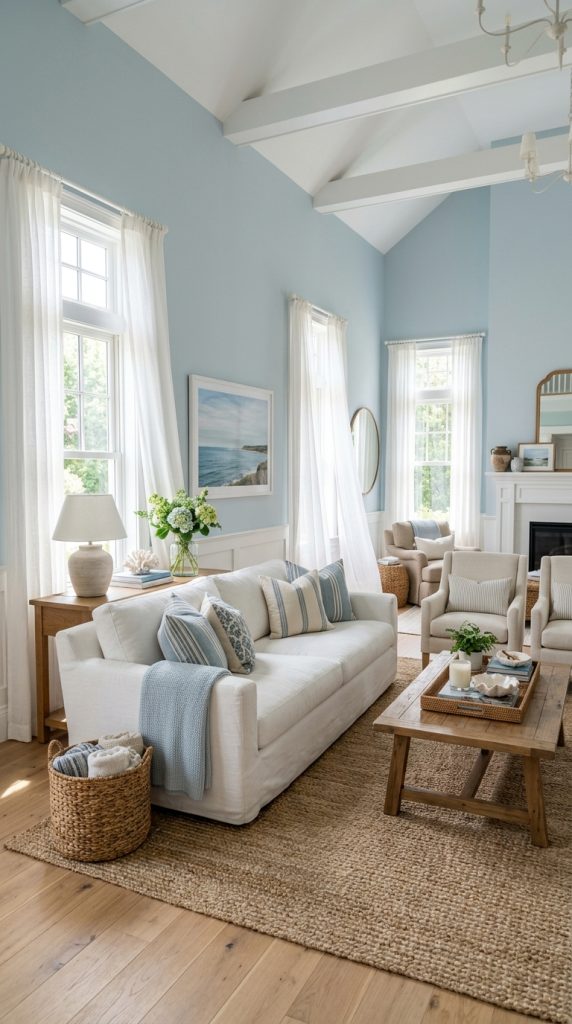 Soft Blue Painted Walls