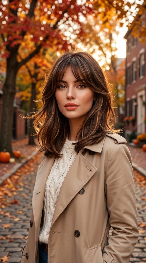 Soft Layers with Curtain Bangs