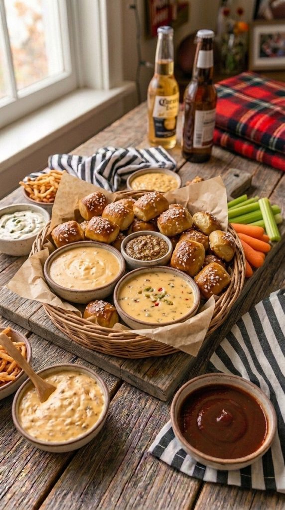Soft Pretzel Bites with Cheese Dip