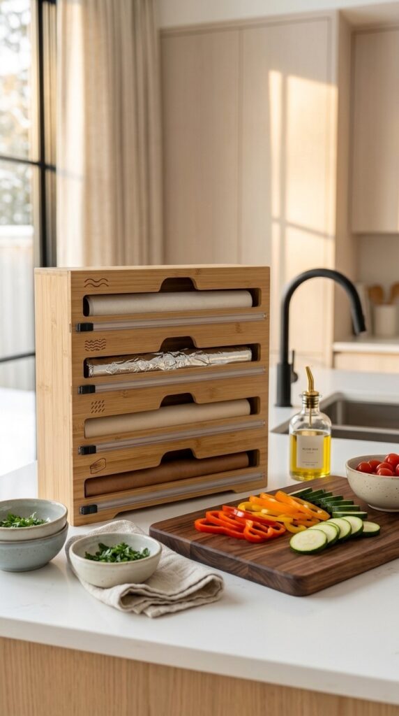 Use a Bamboo Wrap Dispenser