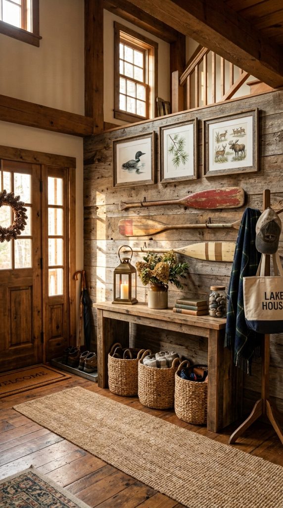 Vintage Canoe Paddle Display
