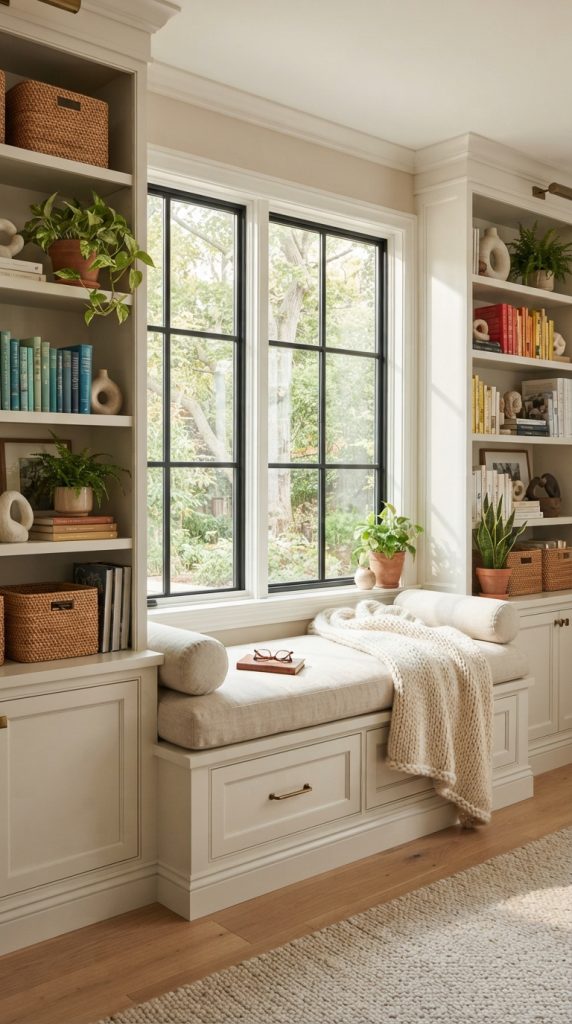 Window Seat With Built In Shelves