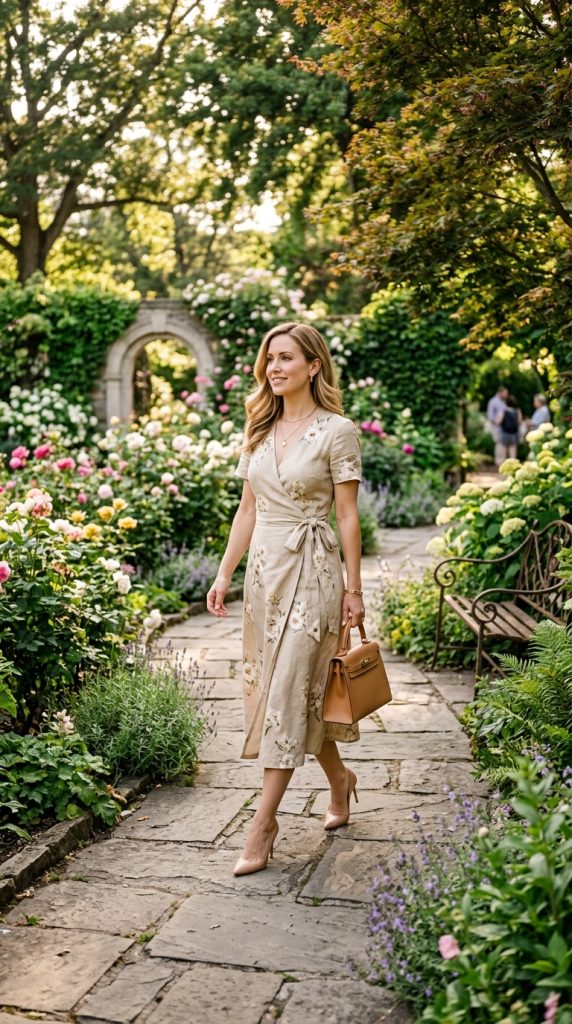 Wrap Dress With Minimal Accessories