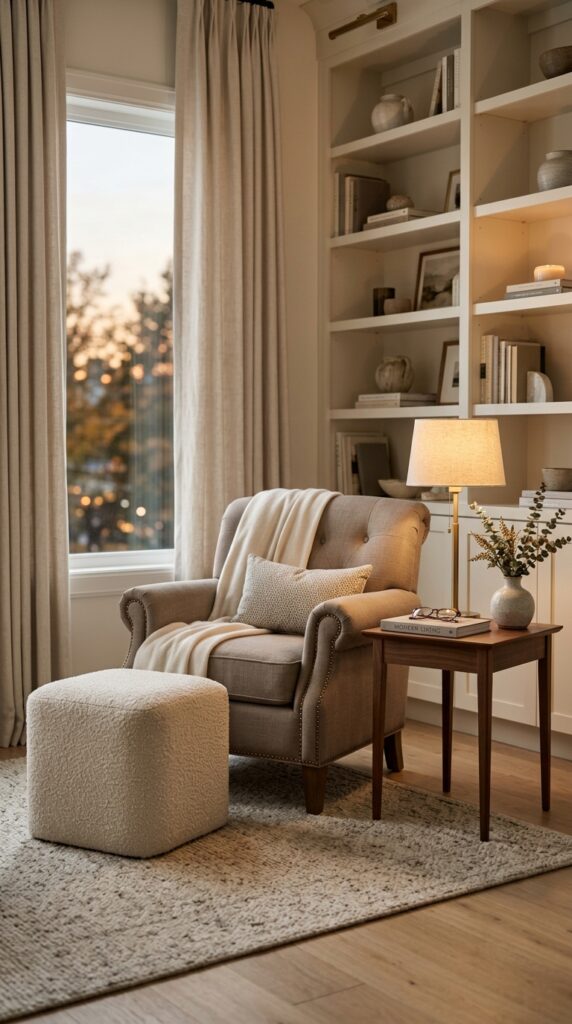 Accent Chair and Ottoman Combination