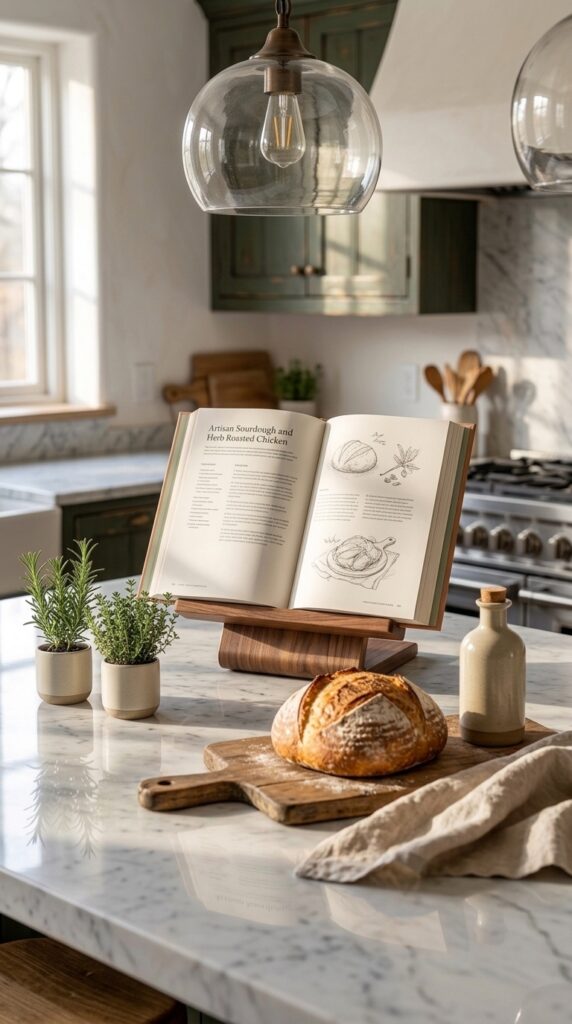 Add a Cookbook Stand to Your Kitchen Island