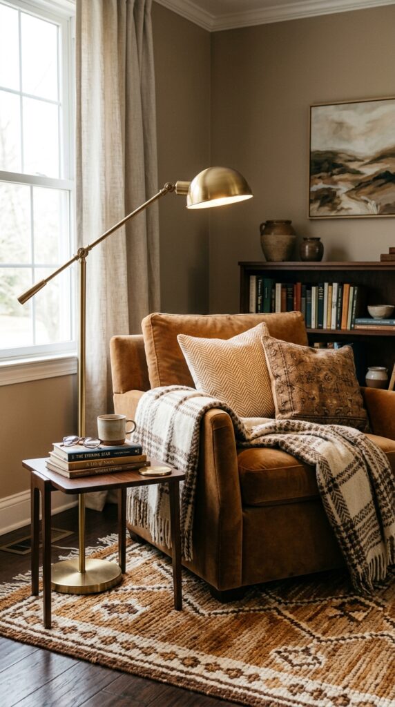 Adjustable Brass Floor Lamp