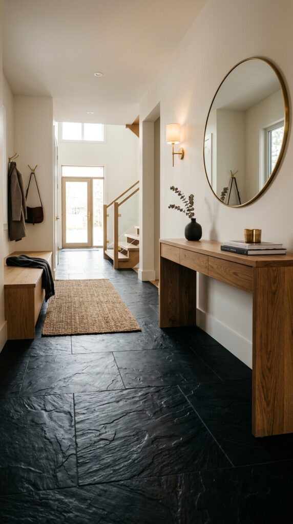 Black Slate Entryway Floor