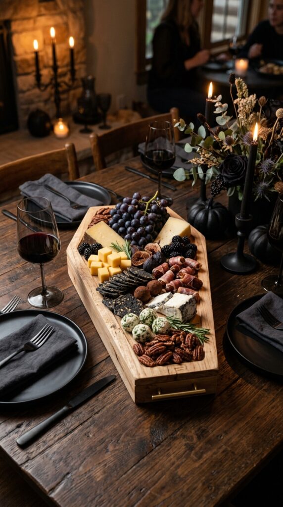Black and Wood Halloween Board