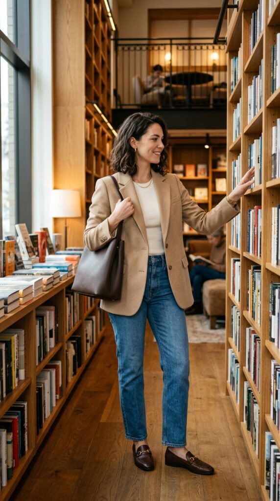 Blazer With Classic Jeans