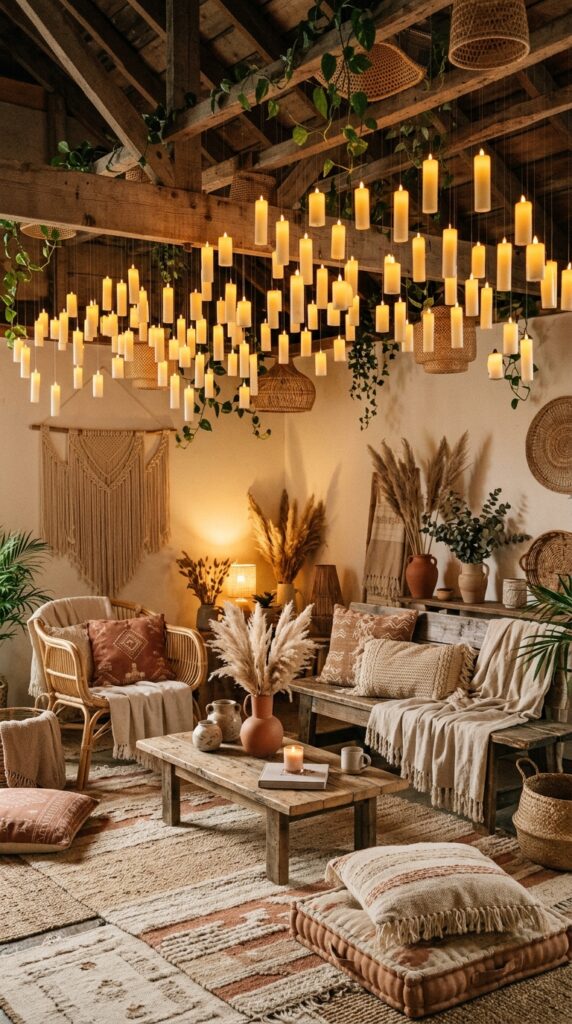 Boho Floating Candle Ceiling