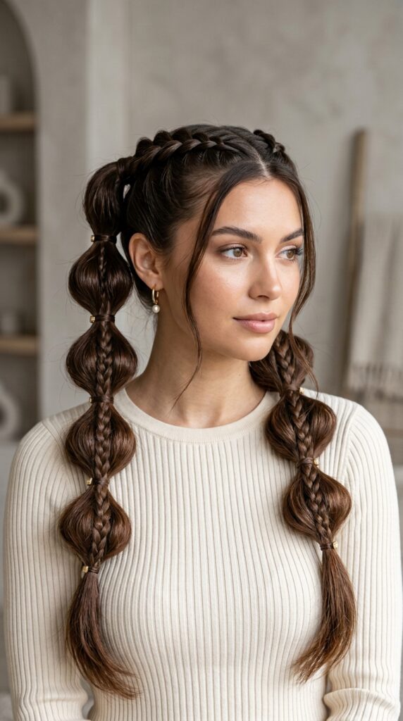 Braided Bubble Pigtails