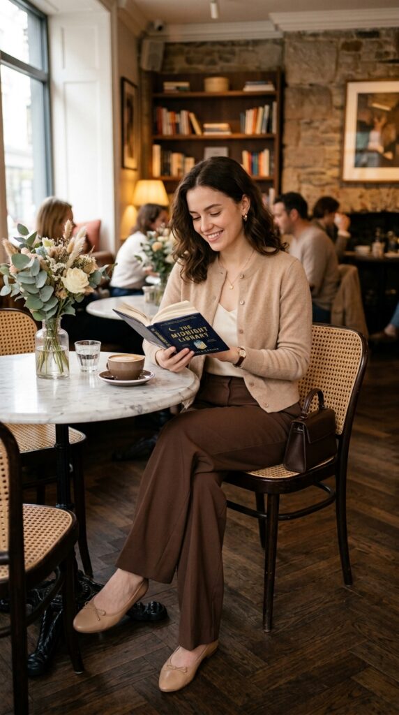 Cardigan With Wide Leg Trousers