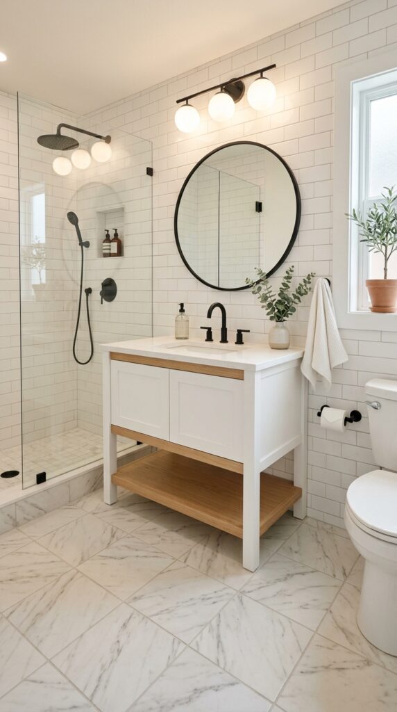 Carrara Marble Look Floor