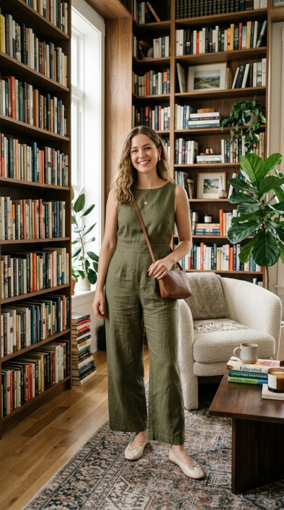 Casual Jumpsuit With Flats