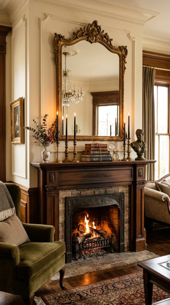 Classic Black Taper Candle Mantel