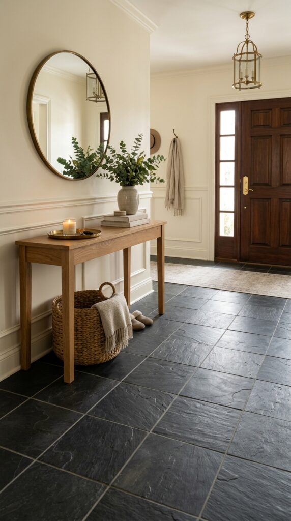 Classic Charcoal Slate Entryway