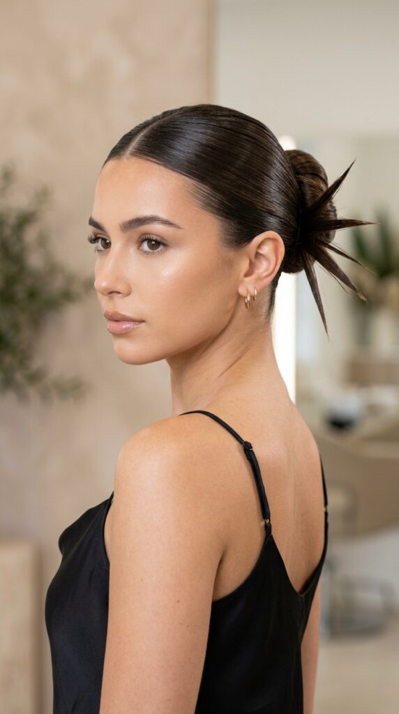 Classic Sleek Spiky Bun
