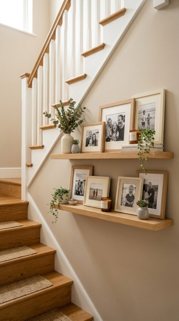 Combine Shelves With Family Photos
