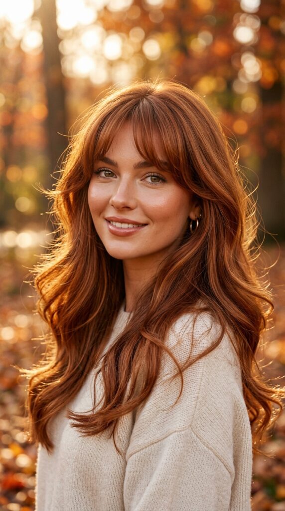 Cowboy Copper With Curtain Bangs