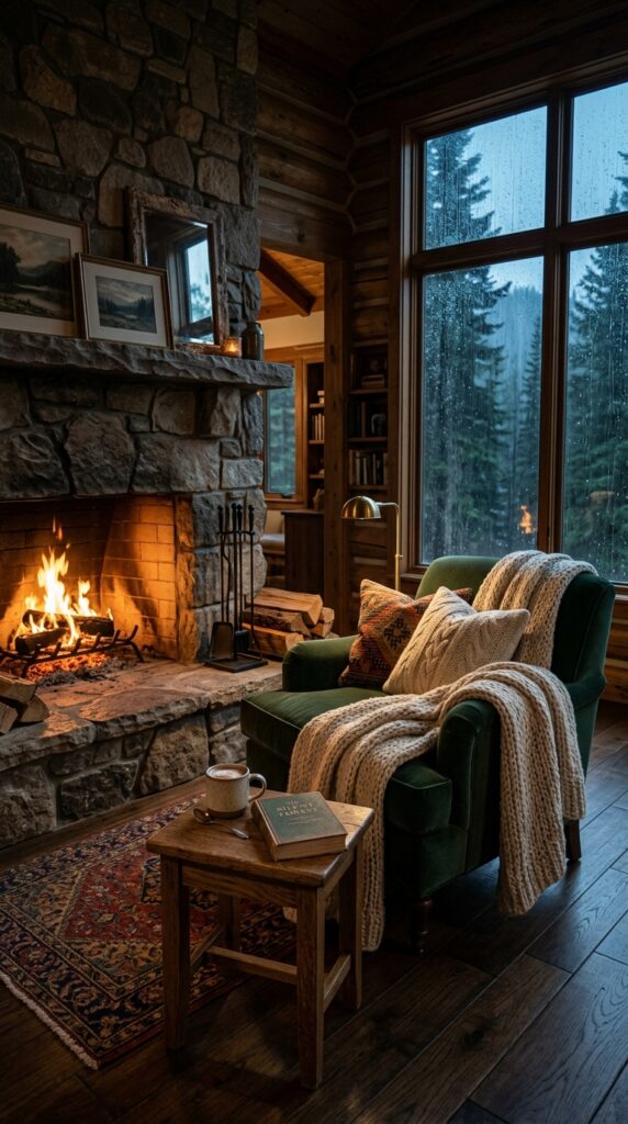 Cozy Fireplace Seating Area