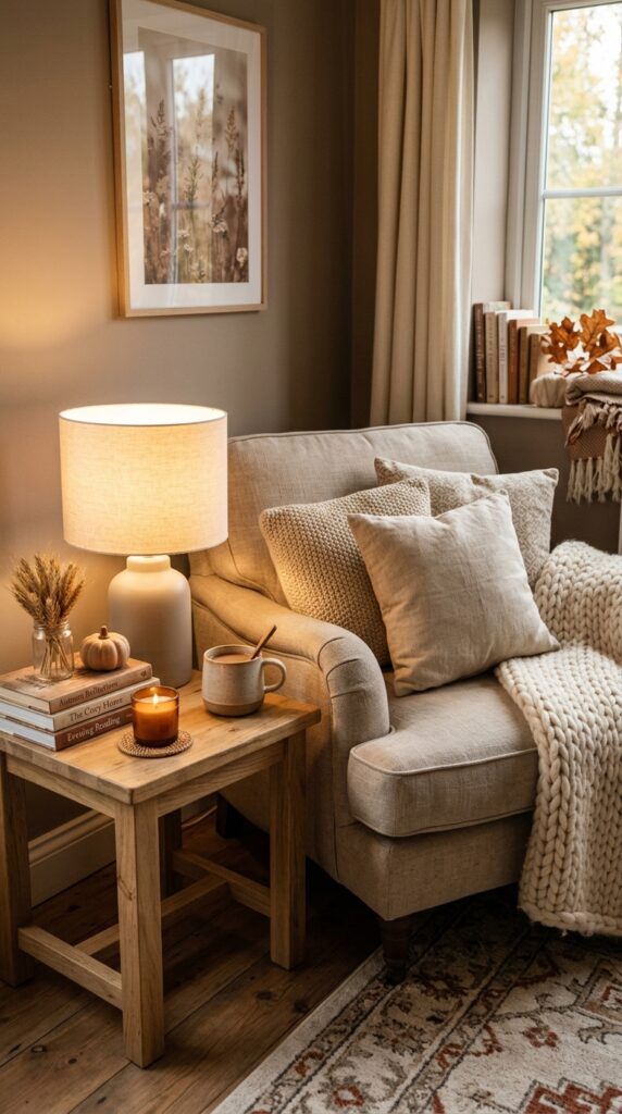 Cream Linen Shade Lamp