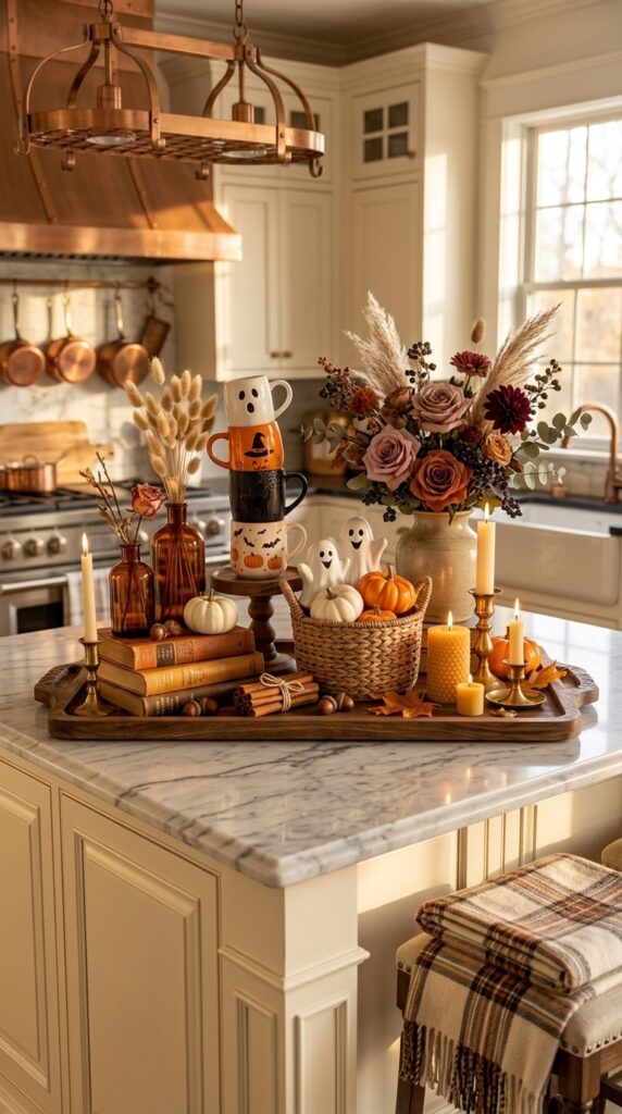 Create a Kitchen Island Halloween Centerpiece