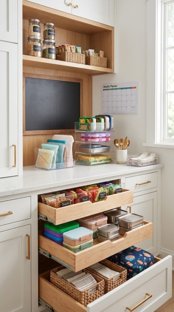 Create a Pull-Out Pantry Lunch Zone