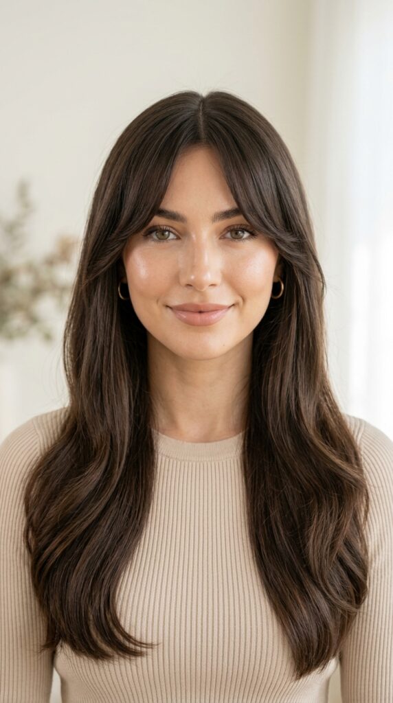 Curtain Bangs With a Middle Part