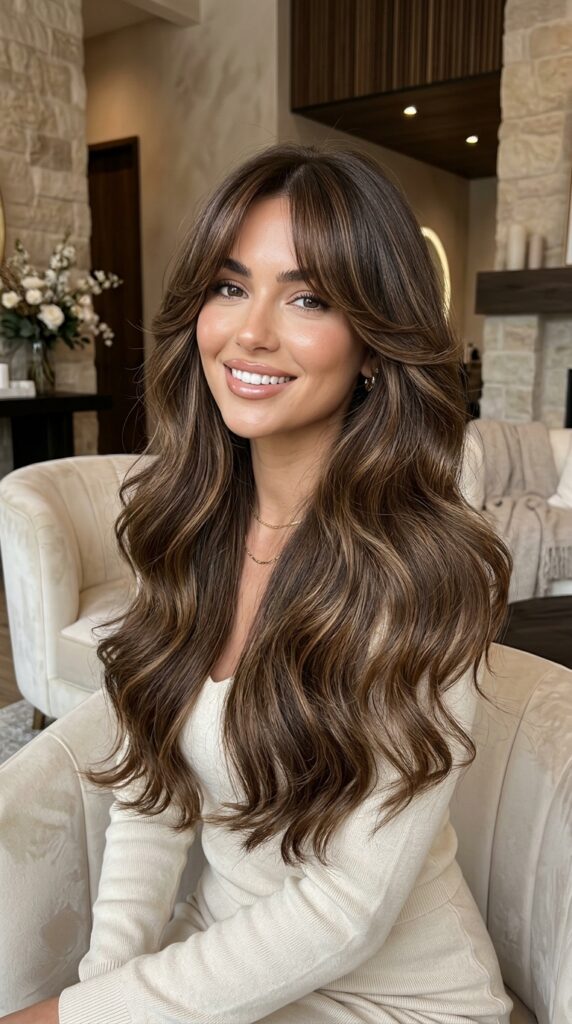 Curtain Bangs for Thick Long Hair