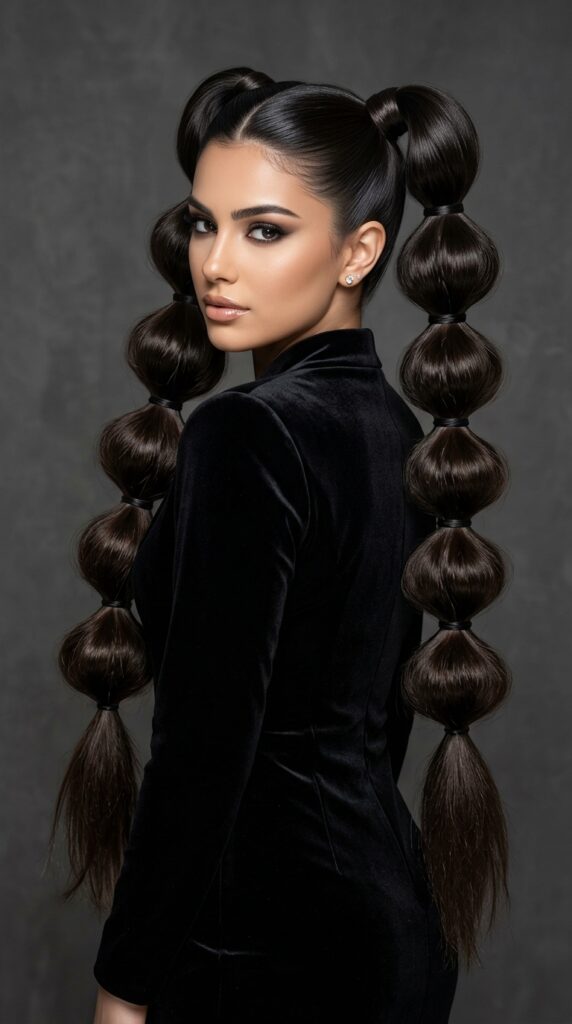 Extra Voluminous Bubble Pigtails