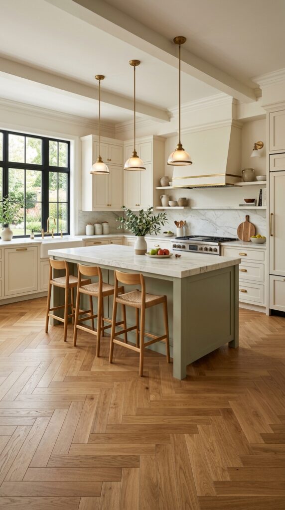 Herringbone Kitchen Flooring